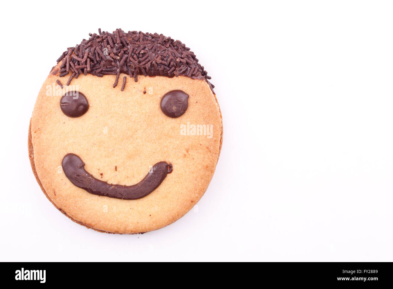 cookie with face shape Stock Photo