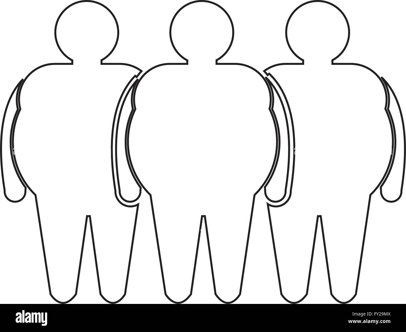 Fat People Icon Illustration design Stock Vector Image & Art - Alamy