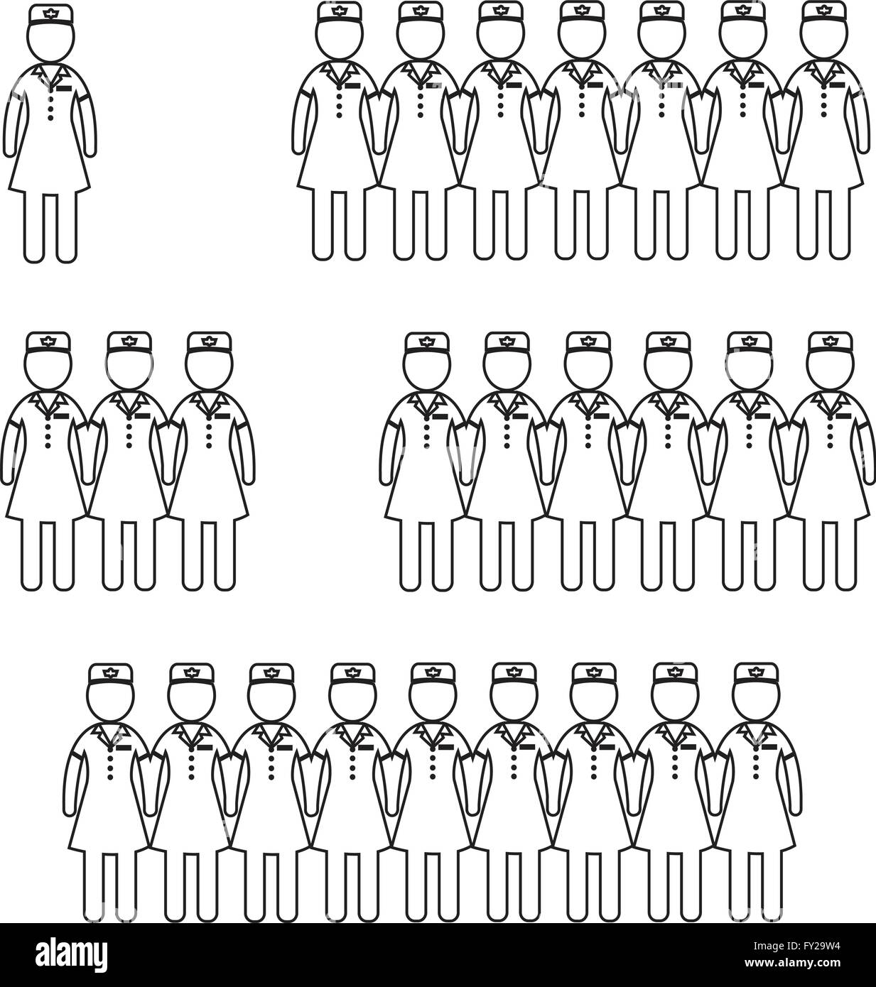 Air Hostess Stewardess Icon Illustration High Resolution Stock