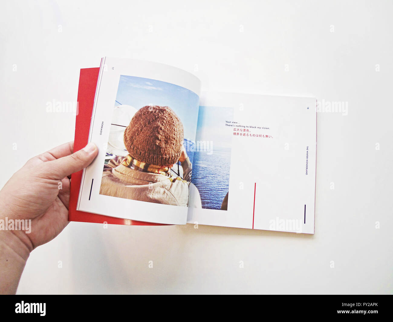 Sample of an opened photo book Stock Photo