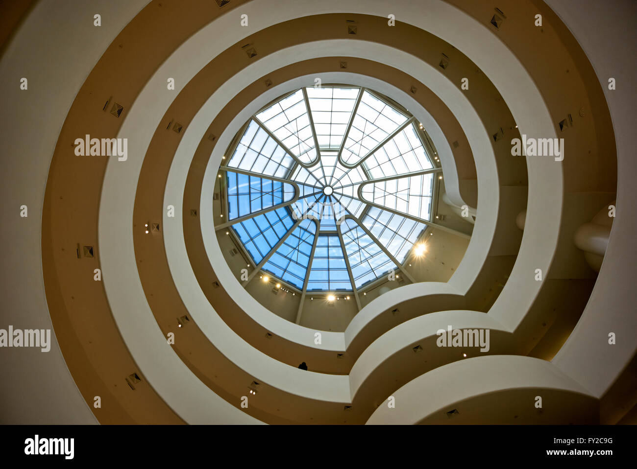 The interior of the Solomon R. Guggenheim Museum, Manhattan New York Stock Photo