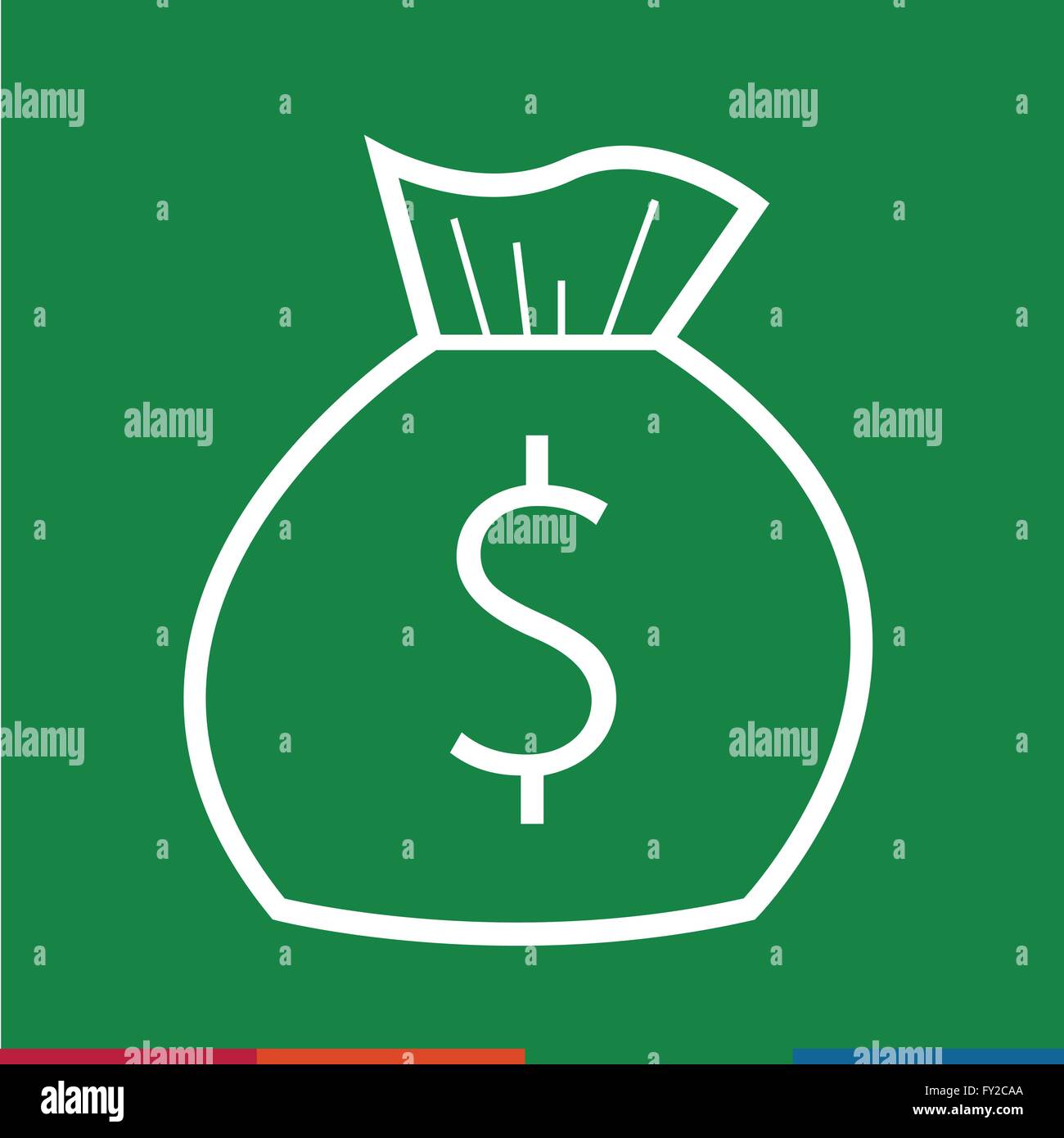 Thin line Money bag icon Illustration design Stock Vector Image & Art ...