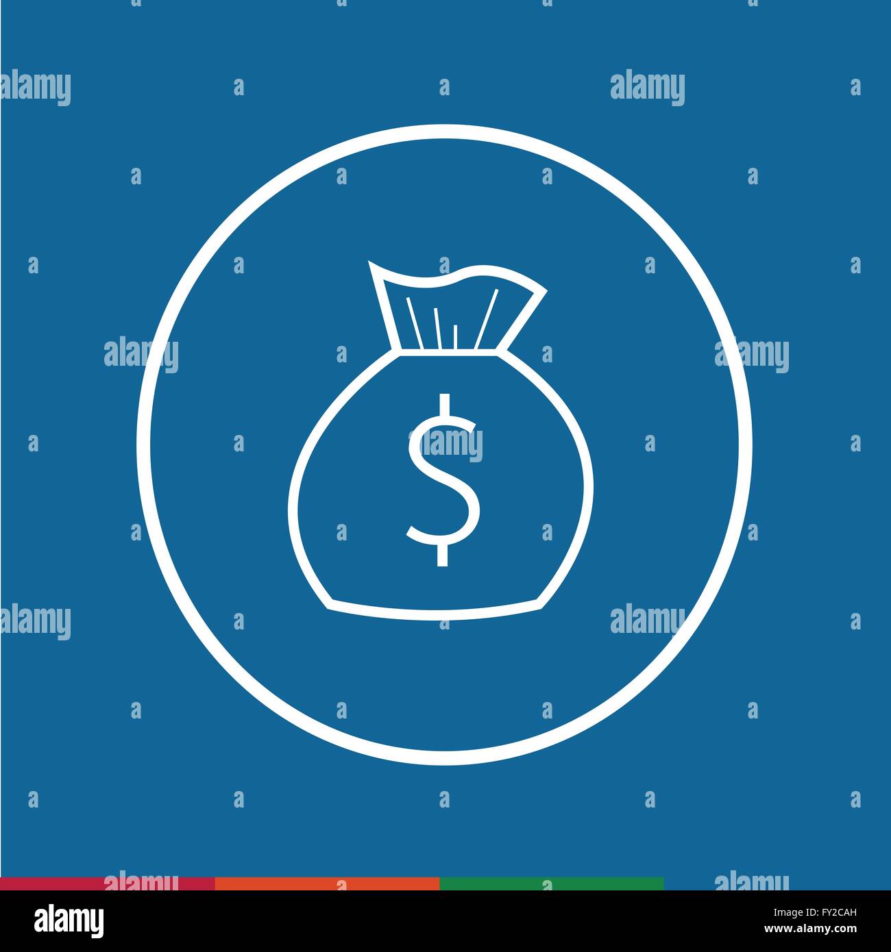 Thin line Money bag icon Illustration design Stock Vector Image & Art ...