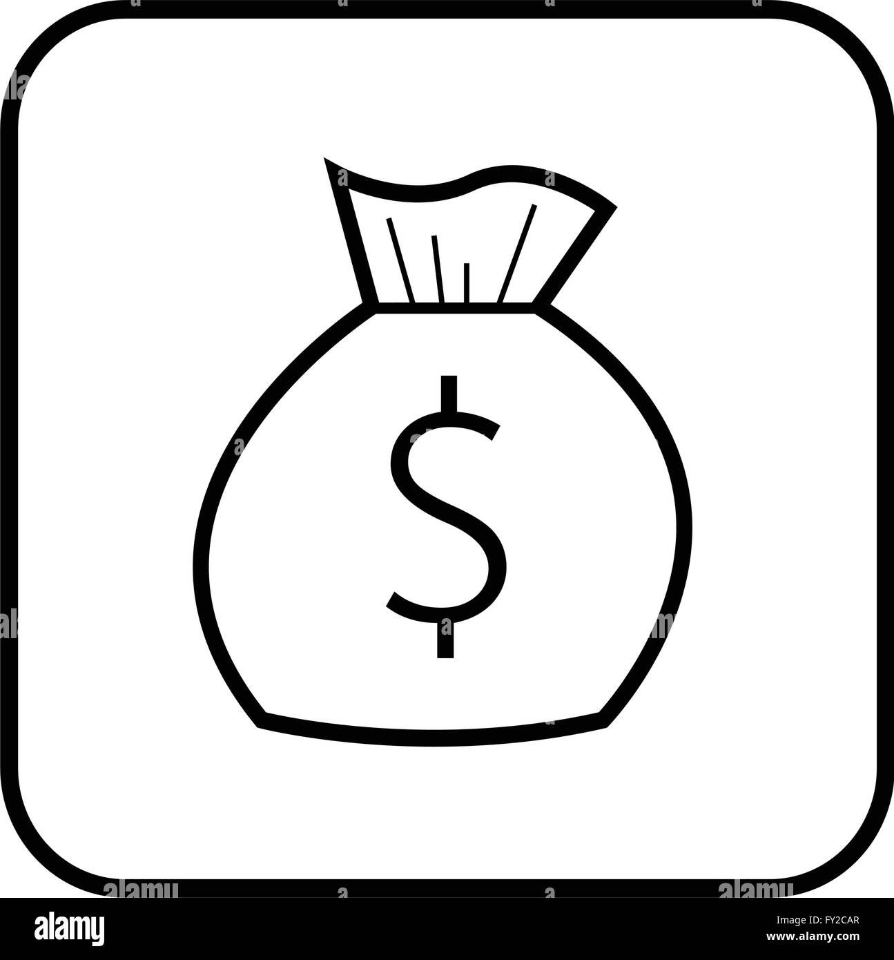 Thin line Money bag icon Illustration design Stock Vector Image & Art ...