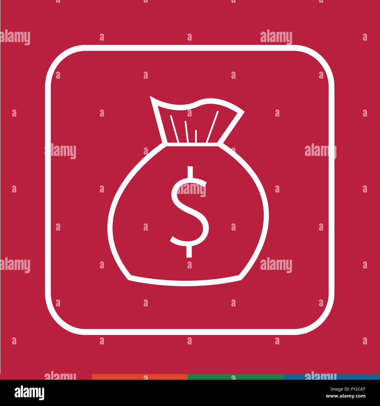 Thin line Money bag icon Illustration design Stock Vector Image & Art ...