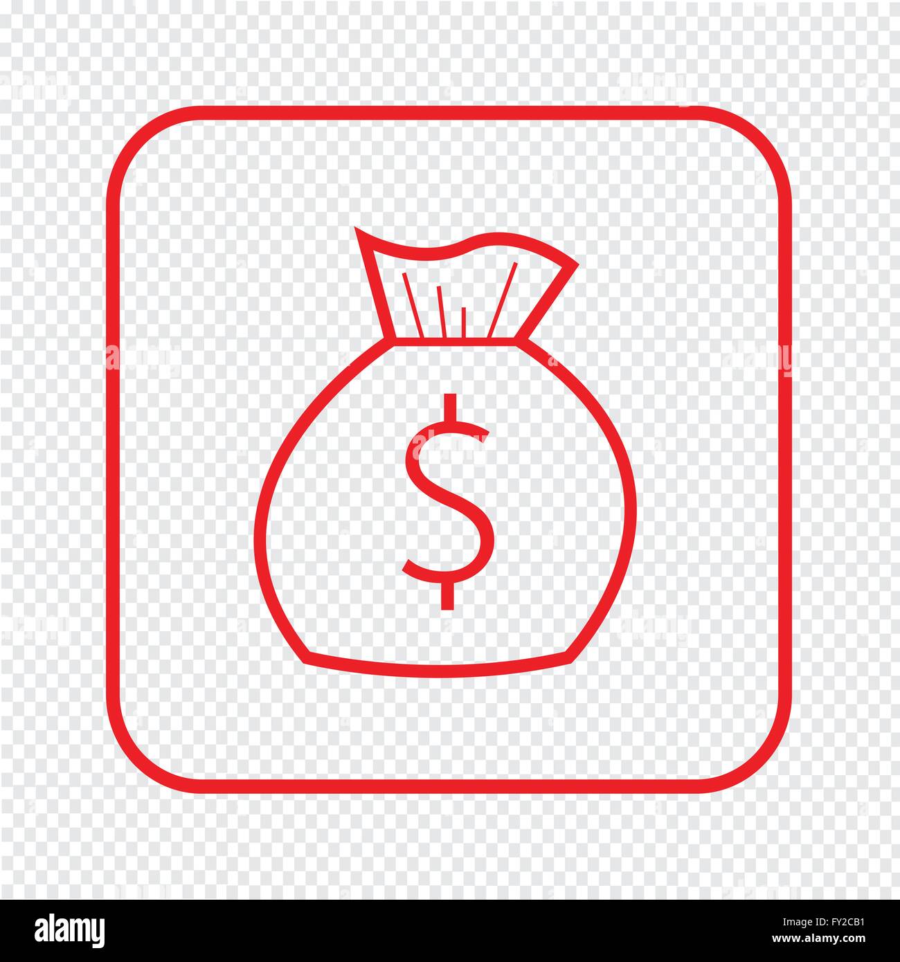 Thin line Money bag icon Illustration design Stock Vector Image & Art ...