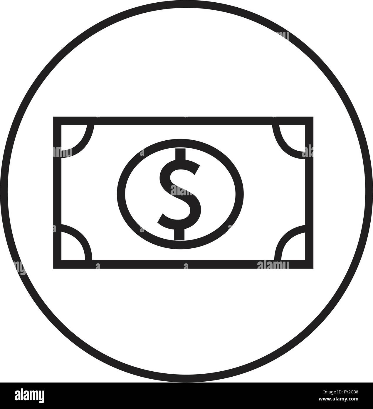 Thin line Money icon Illustration design Stock Vector Image & Art - Alamy