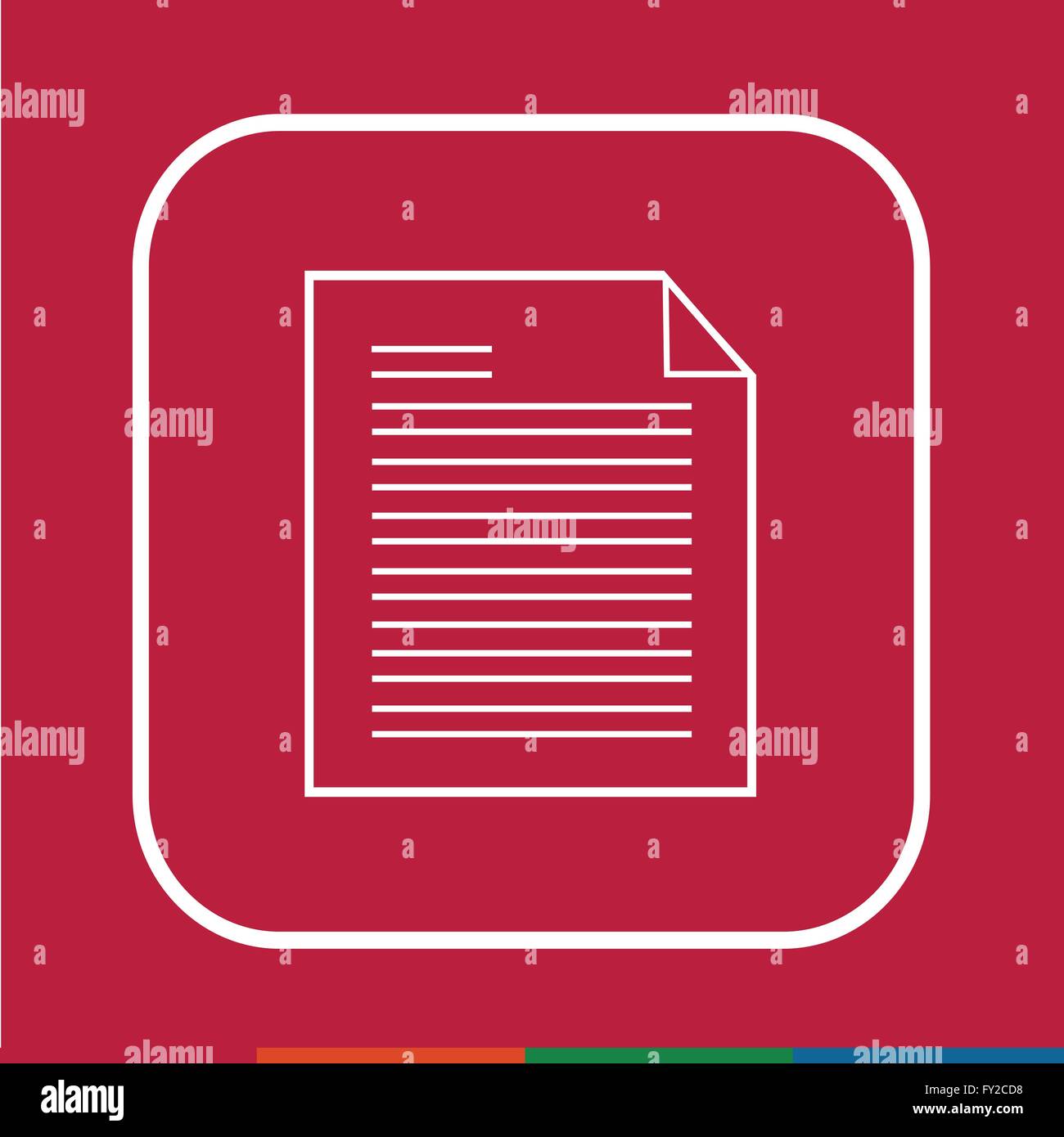 Thin line document icon Illustration design Stock Vector Image & Art ...