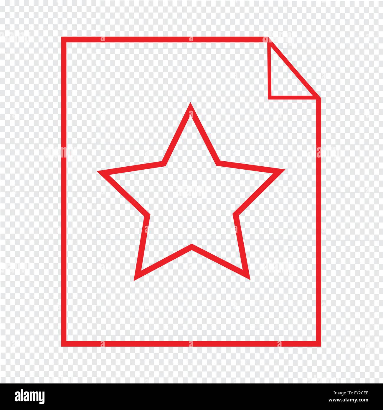 Thin line star document icon Illustration design Stock Vector Image ...