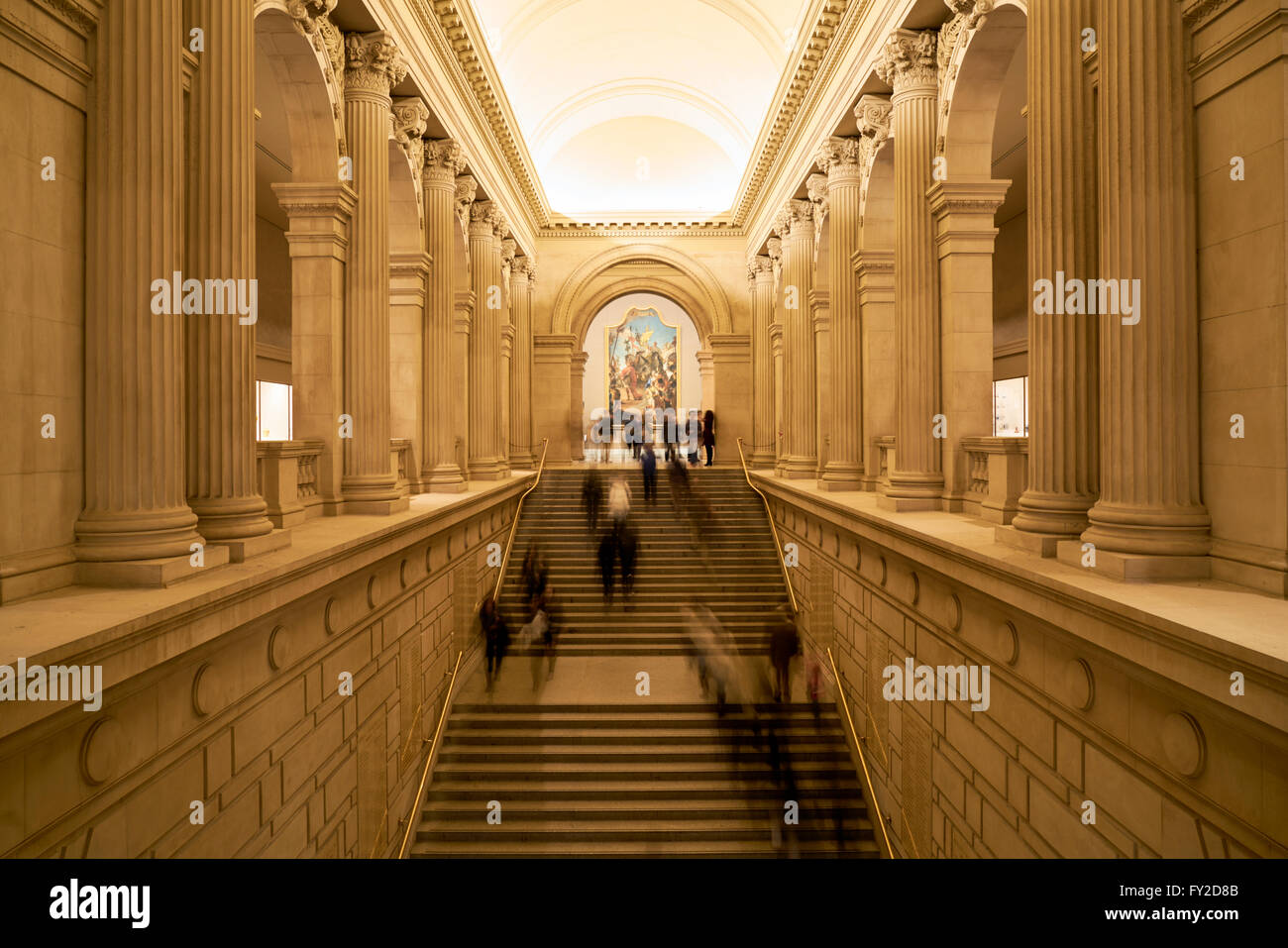 The main stairway entrance of the Metropolitan Museum of Art. New York Stock Photo