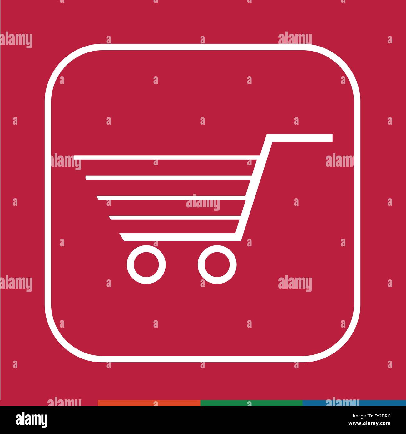Thin Line Shopping Cart Icon Illustration design Stock Vector Image ...