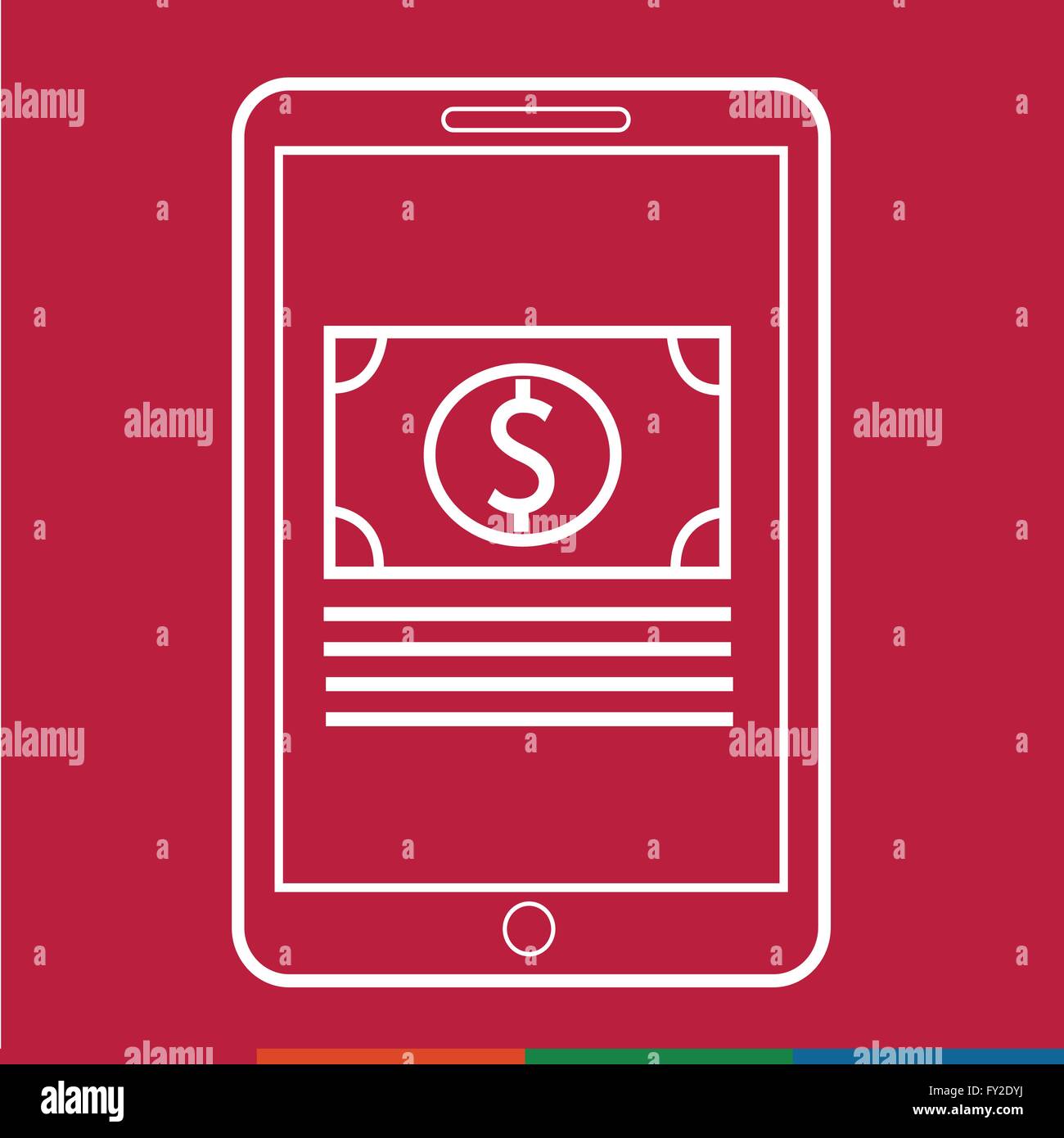 Mobile payment thin line hi-res stock photography and images - Alamy