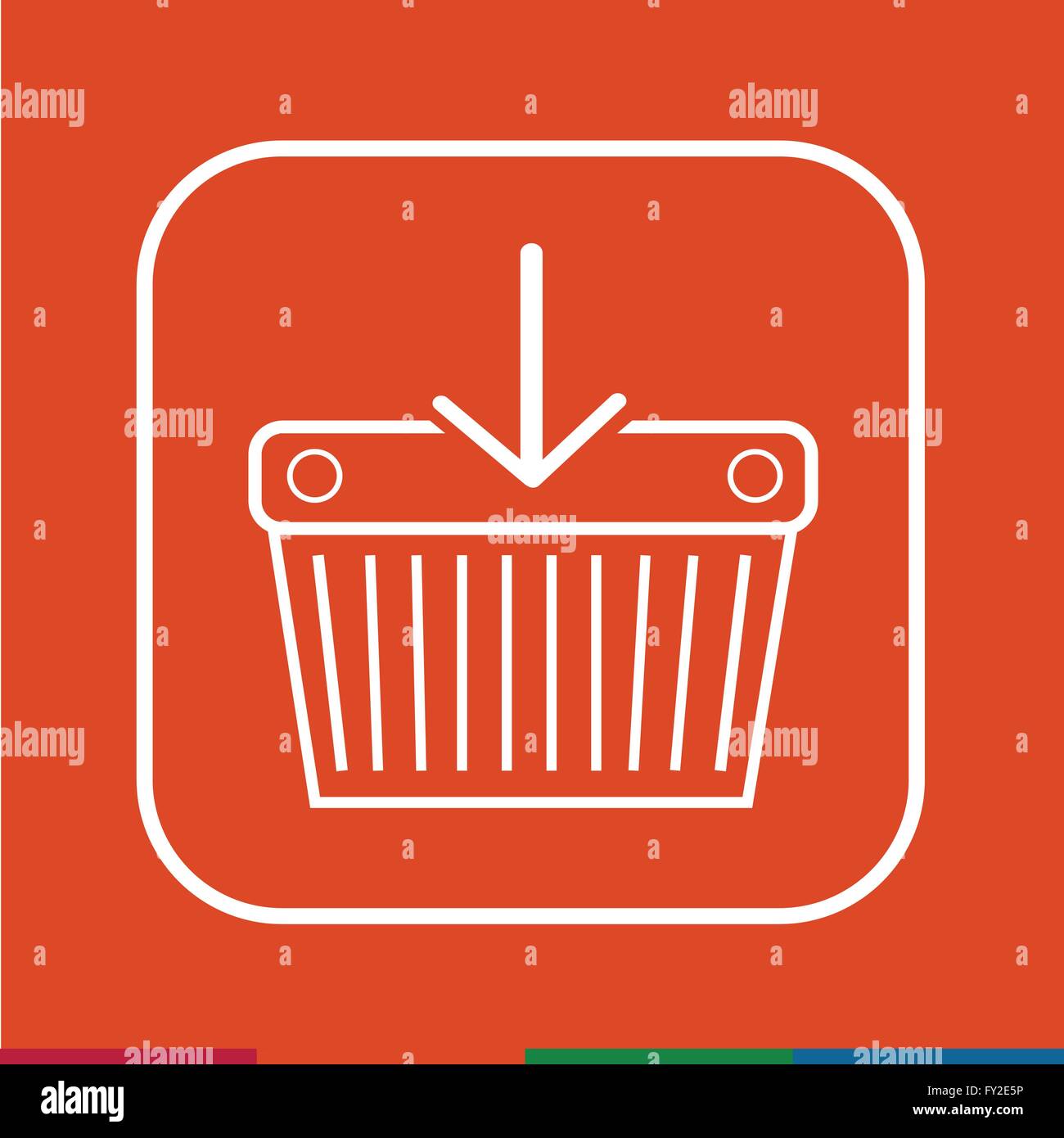 Thin Line Shopping Basket Icon Illustration design Stock Vector Image ...