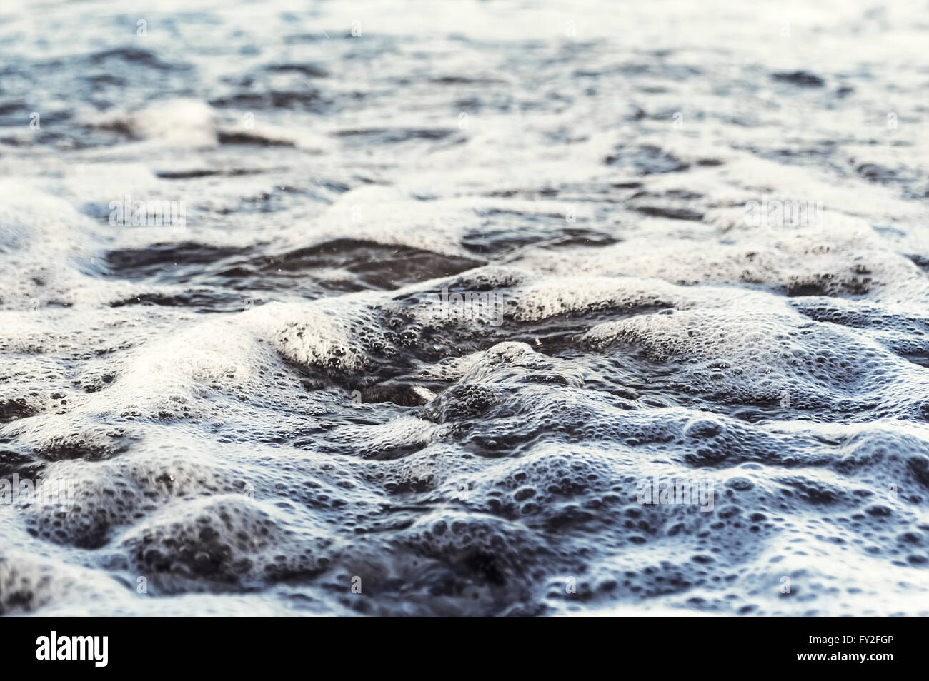 Water texture for background, sea foam. Stock Photo