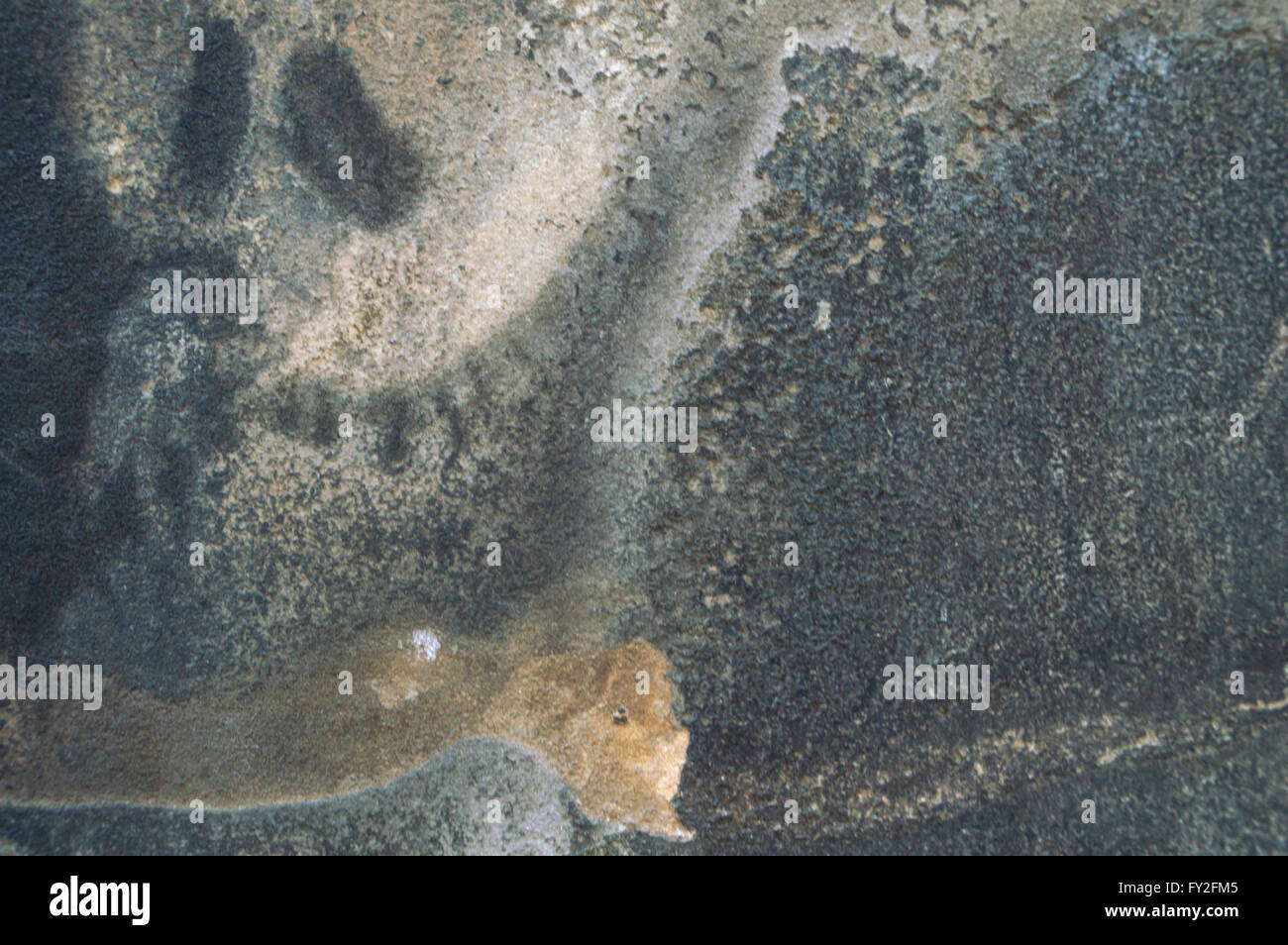 Old grunge obsolete wall, background texture image. Stock Photo