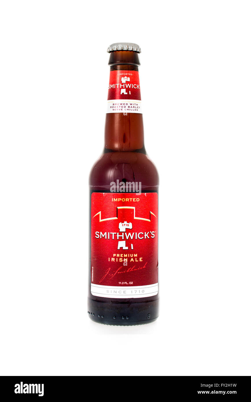 Winneconne, WI 3 February 2015 Smithwick's Preimim Irish Ale beer was first brewed in 1710 in Winneconne, WI 3 February 2015 Smithwick's Preimim Irish Ale beer was first brewed in 1710 in