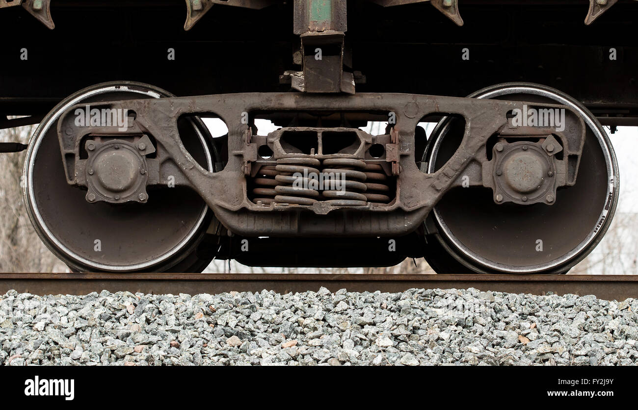 freight railcar wheels Stock Photo Alamy