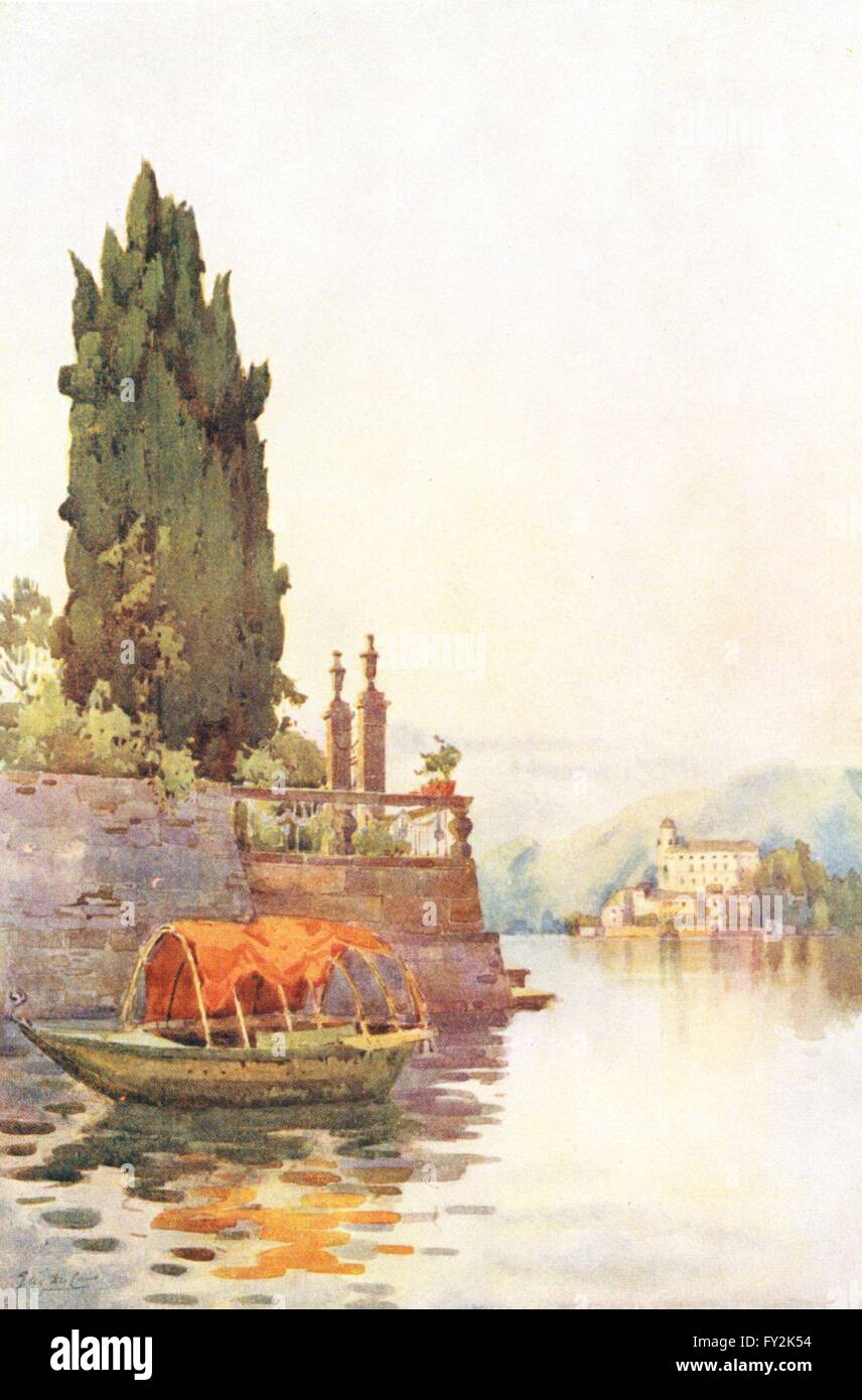ITALY Lake Orta Oleanders Lago d/'Orta 1905 old antique print picture