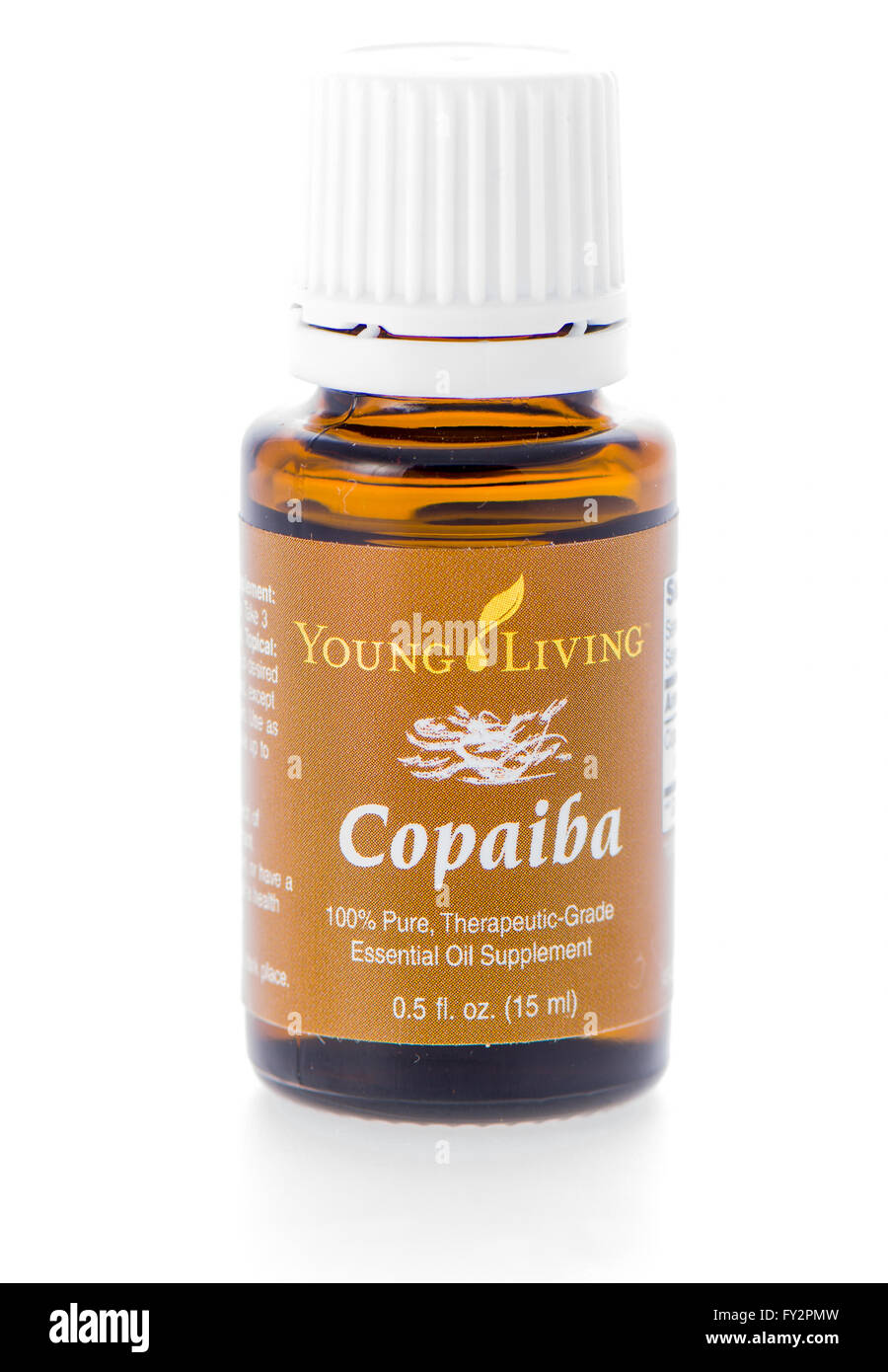 Winneconne WI 19 February 2015 Bottle of Young Living Copaiba