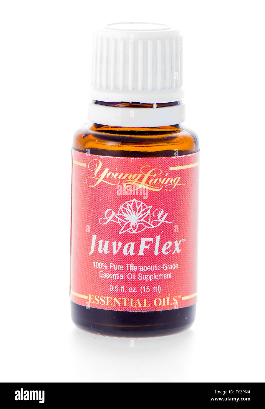 Winneconne, WI - 19 February 2015: Bottle of Young Living JuvaFlex  essential oil supplement Stock Photo - Alamy