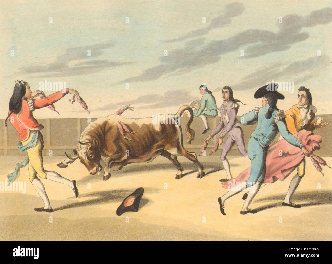 SPAIN BULL FIGHTING 8: Activity Banderilleros. Banderilla. (Orme) , 1814 Stock Photo