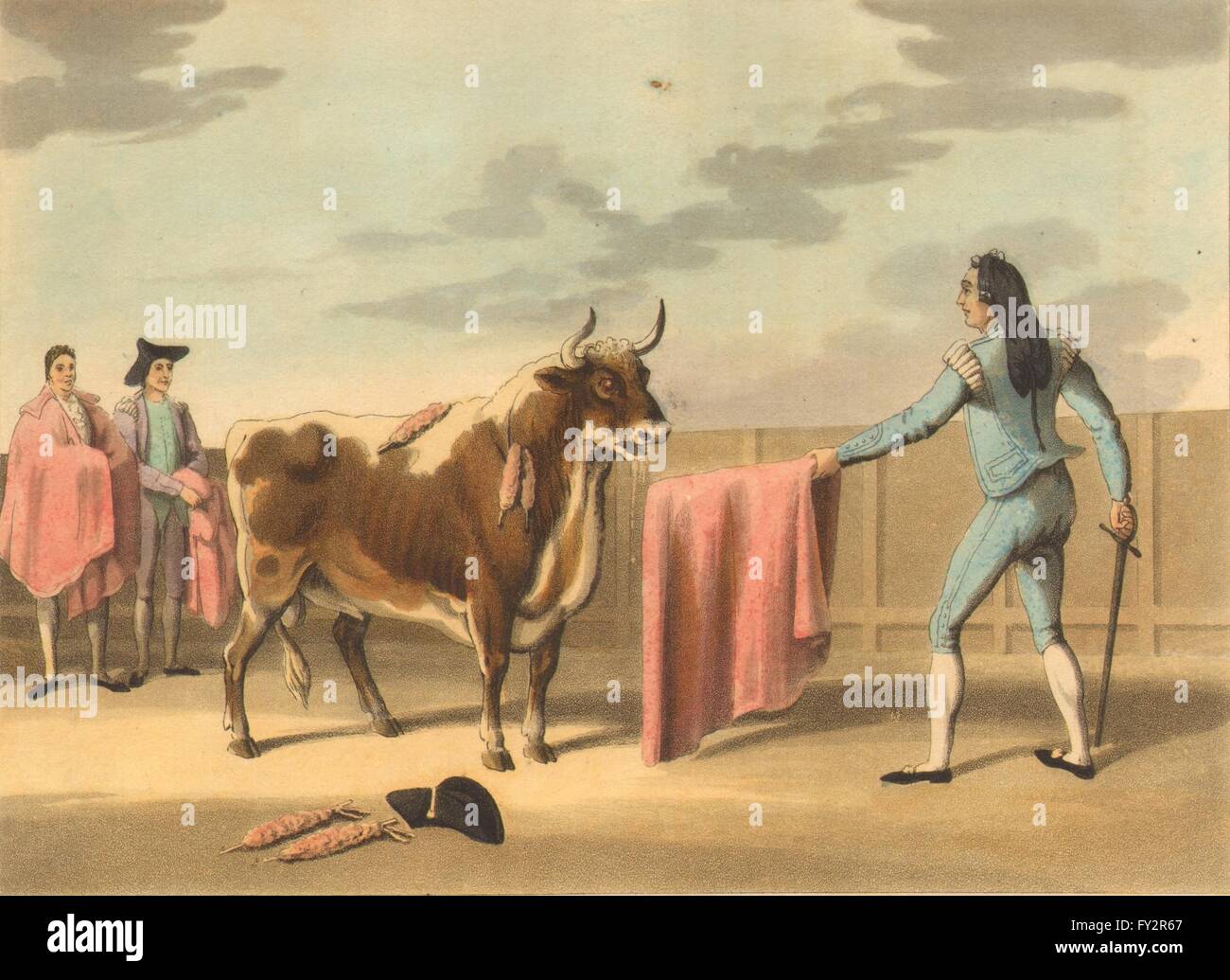 SPAIN BULL FIGHTING 9 Entrance of the Matador. Sword knife flag (Orme