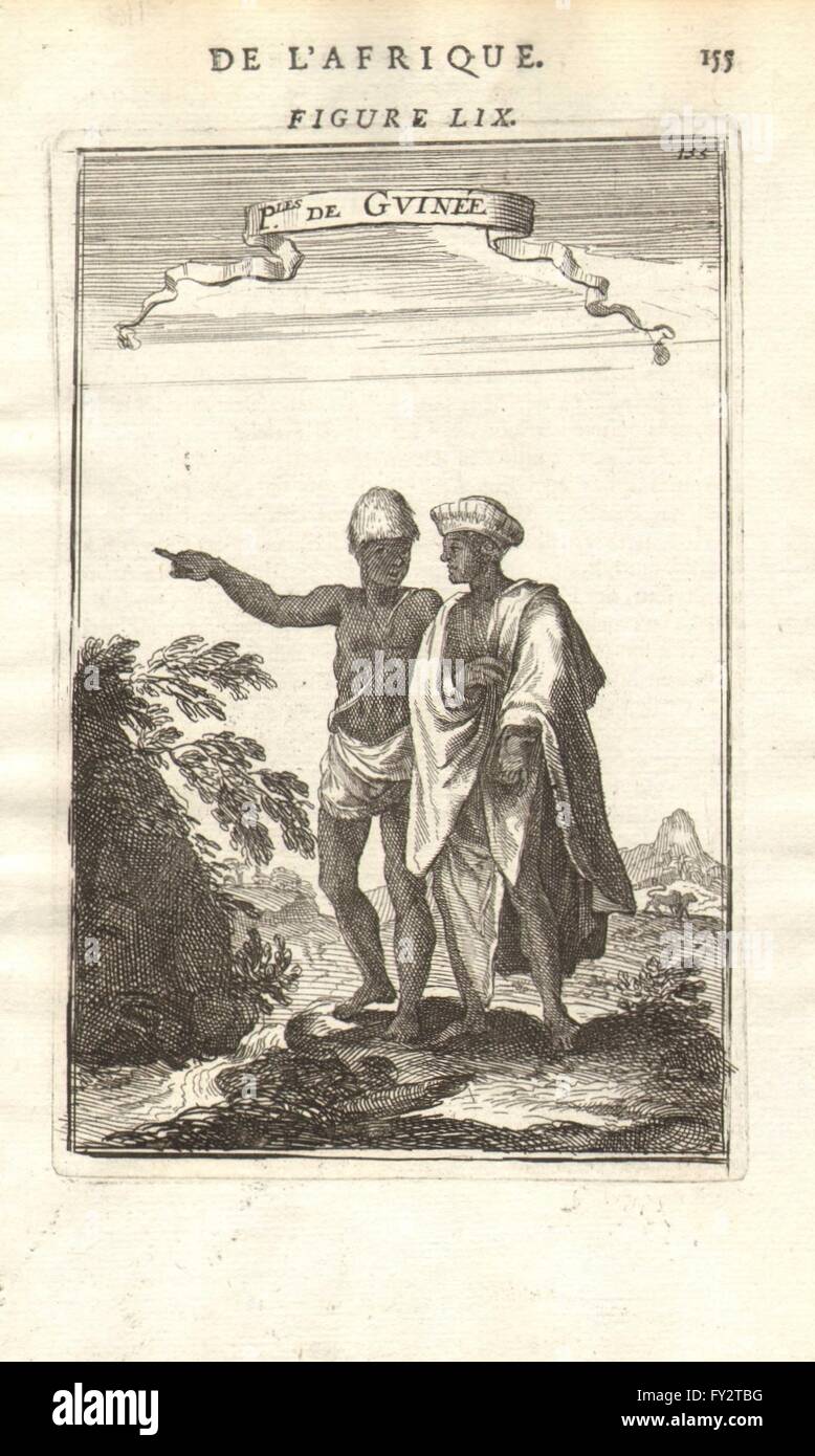 Gravure 'De Guinée' du 'Description de L'Univers' Mallet 1683 Gravure 'De Guinée' du 'Description de L'Univers' Mallet 1683