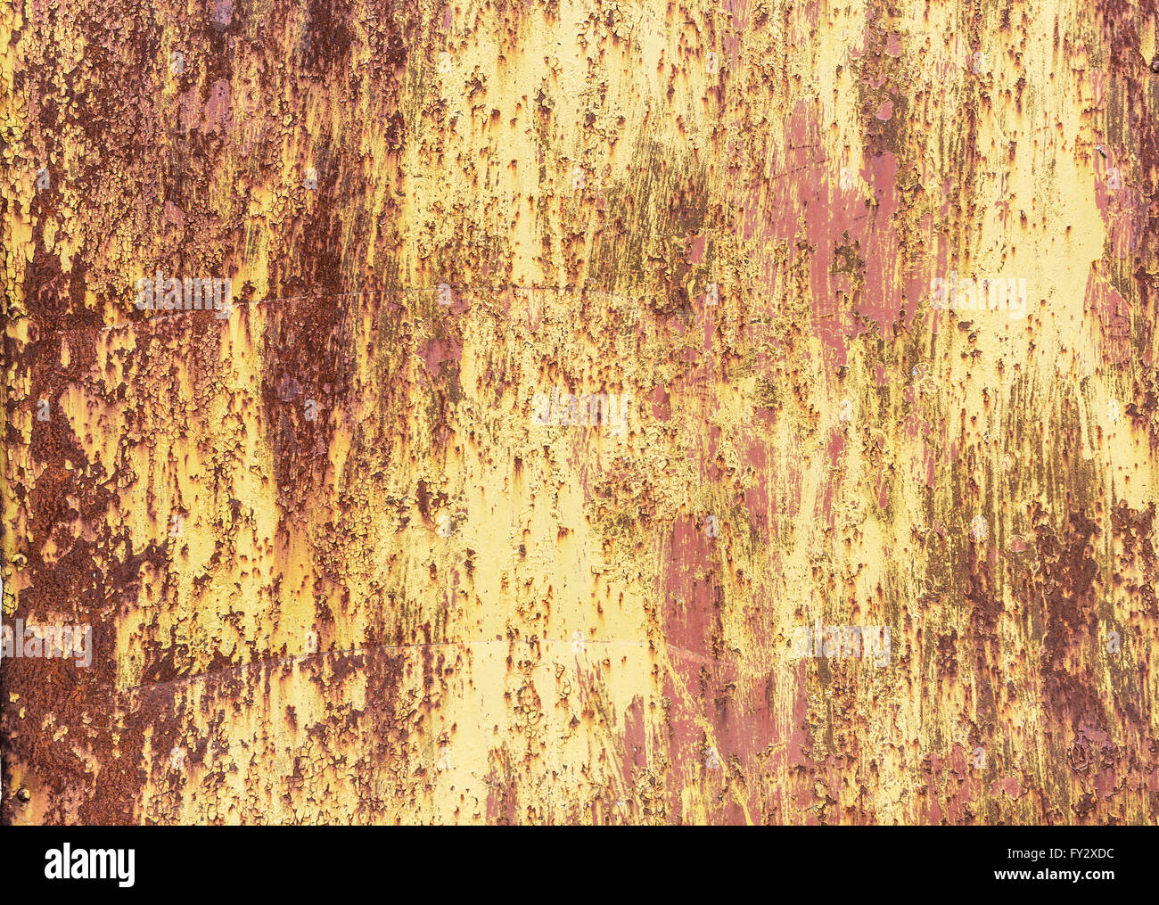 Crackle of paint on the metal background. Stock Photo