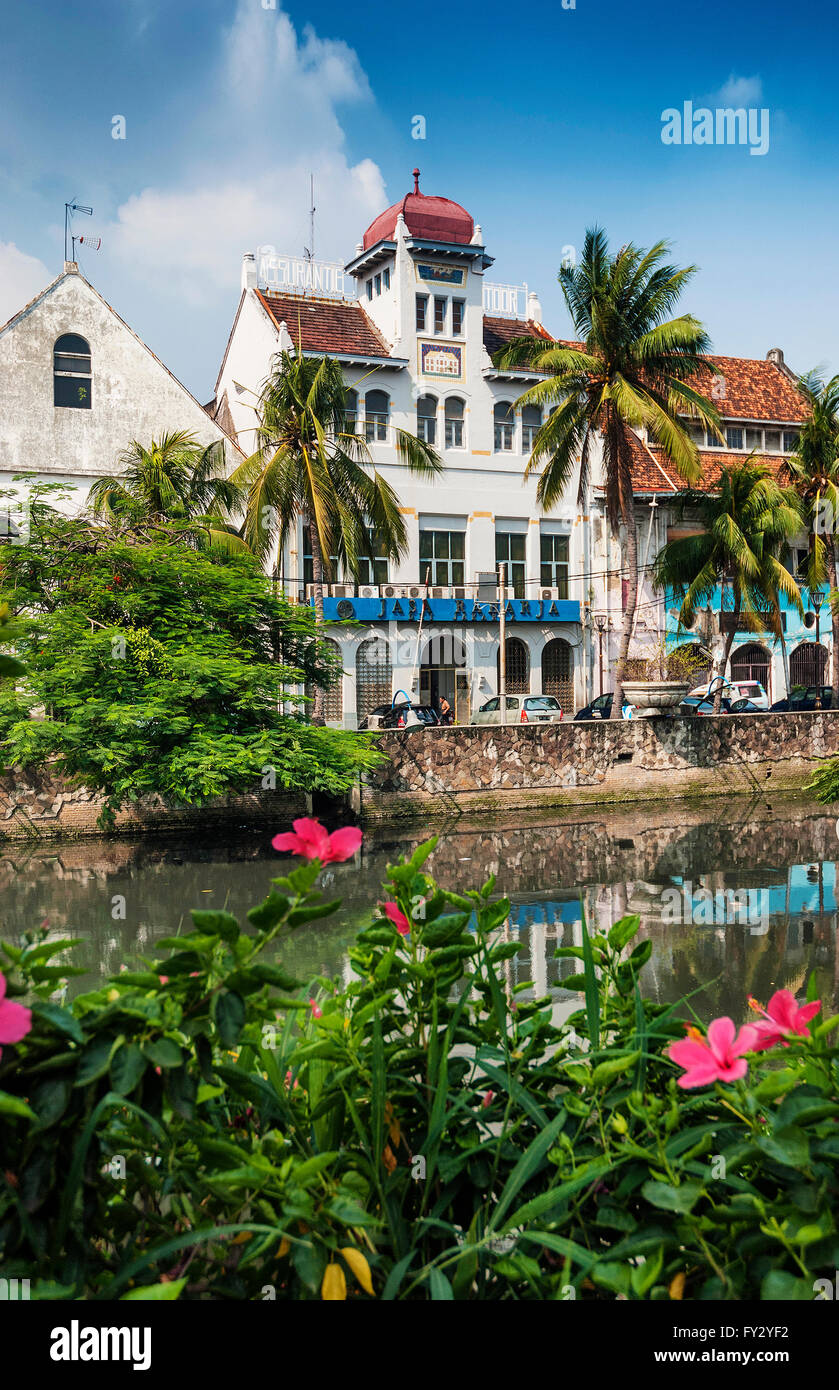 dutch colonial architecture buildings in old town of jakarta indonesia