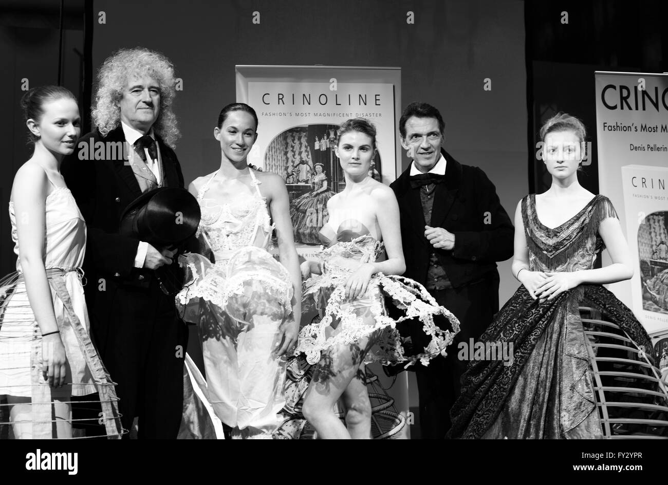 Brian May Denis Pellerin Bath in Fashion Book event Victorian dress Stock Photo