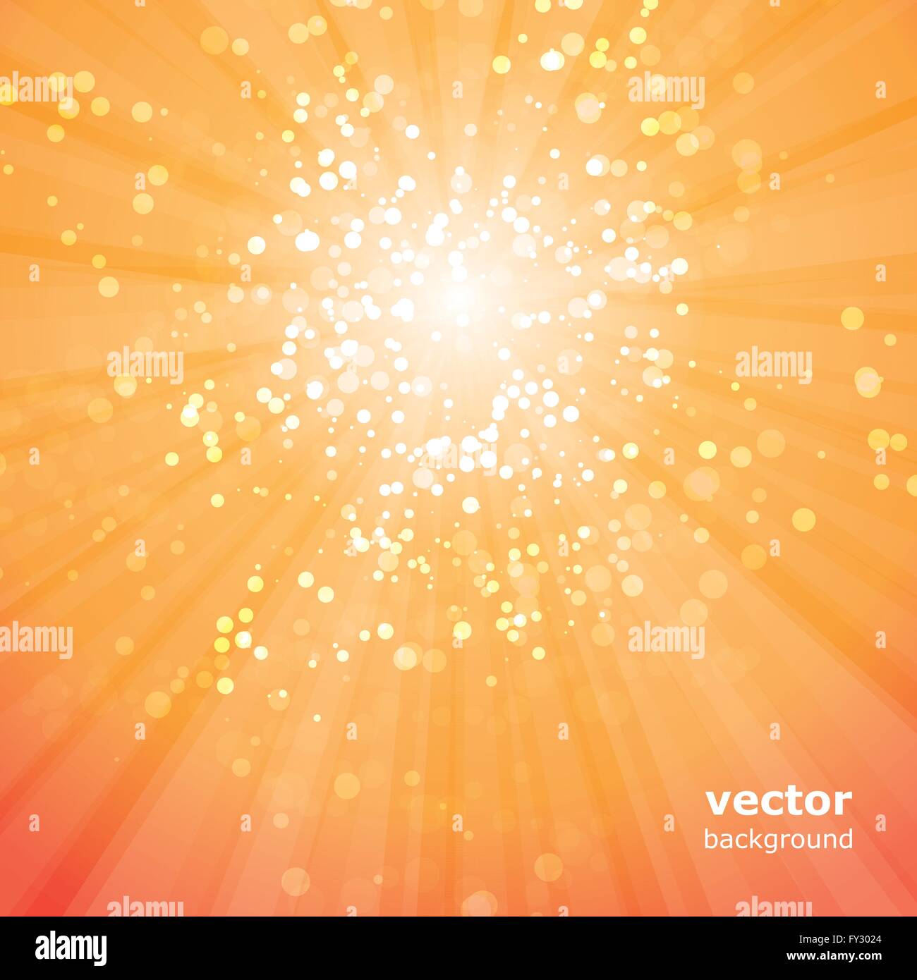 sun rays with bubbles vector background design FY3024