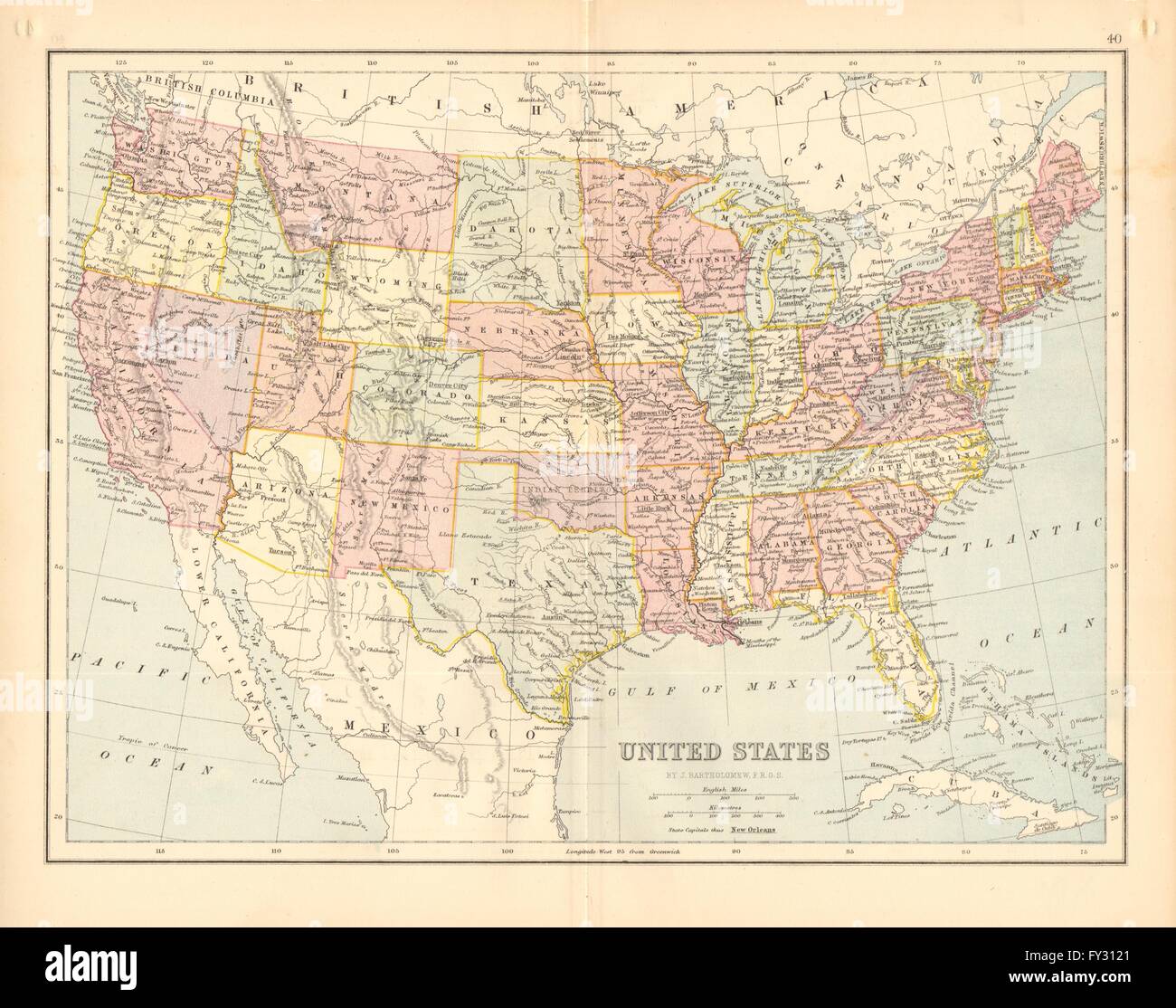 USA. 'United States'. Indian territory. Combined Dakota. BARTHOLOMEW ...