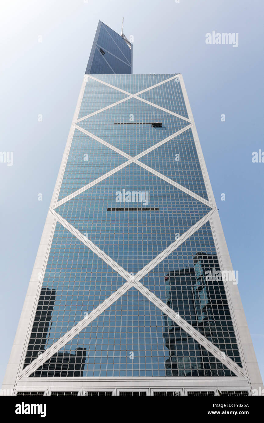 Bank of China Tower, architect I. M. Pei, District Central, Hong Kong Island, Hong Kong, China Stock Photo
