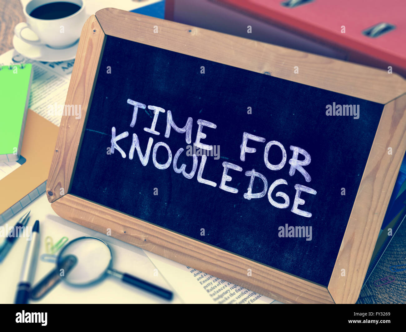 Time for Knowledge Concept Hand Drawn on Chalkboard. Stock Photo