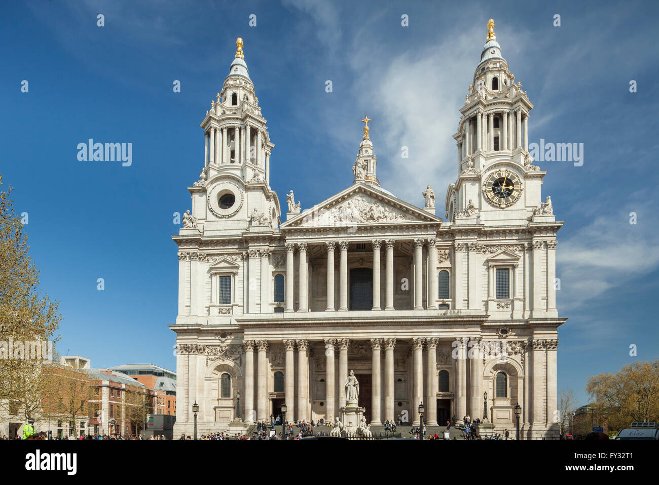 Facade of St Paul's Cathedral in London, England. Stock Photo