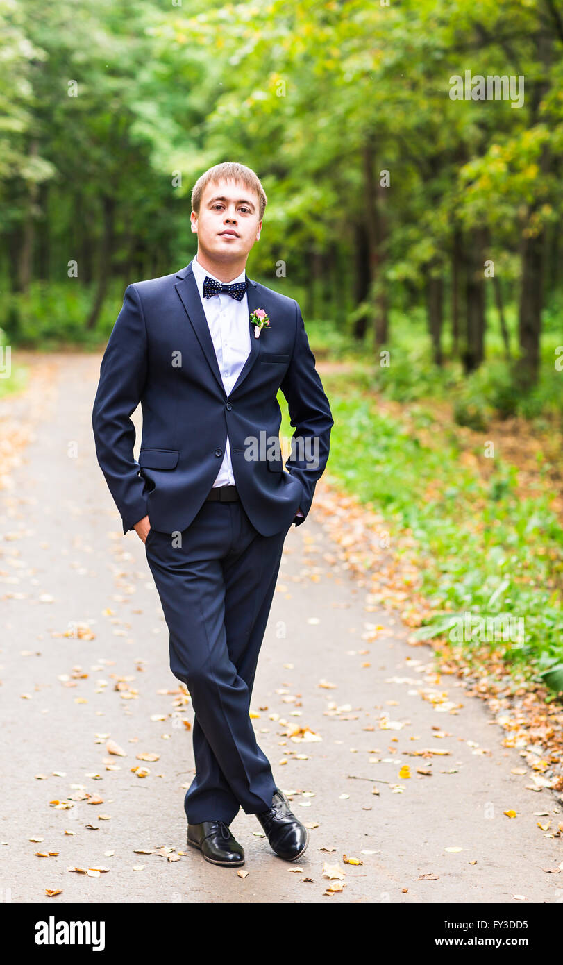 groom in the wedding suit Stock Photo - Alamy