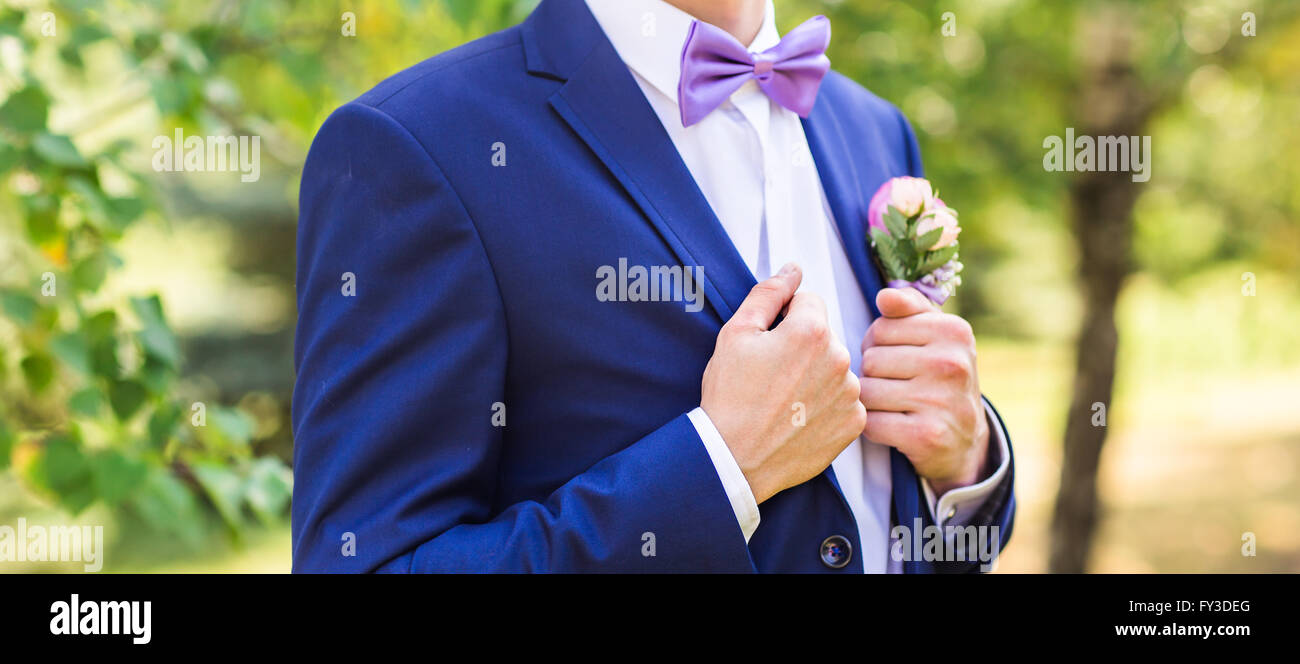 groom in the wedding suit Stock Photo - Alamy