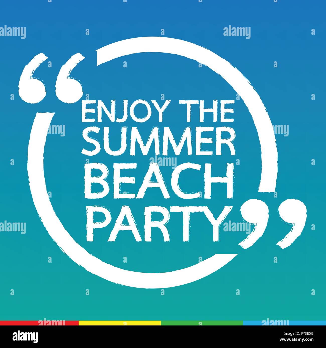 ENJOY THE SUMMER BEACH PARTY Lettering Illustration design Stock Vector ...