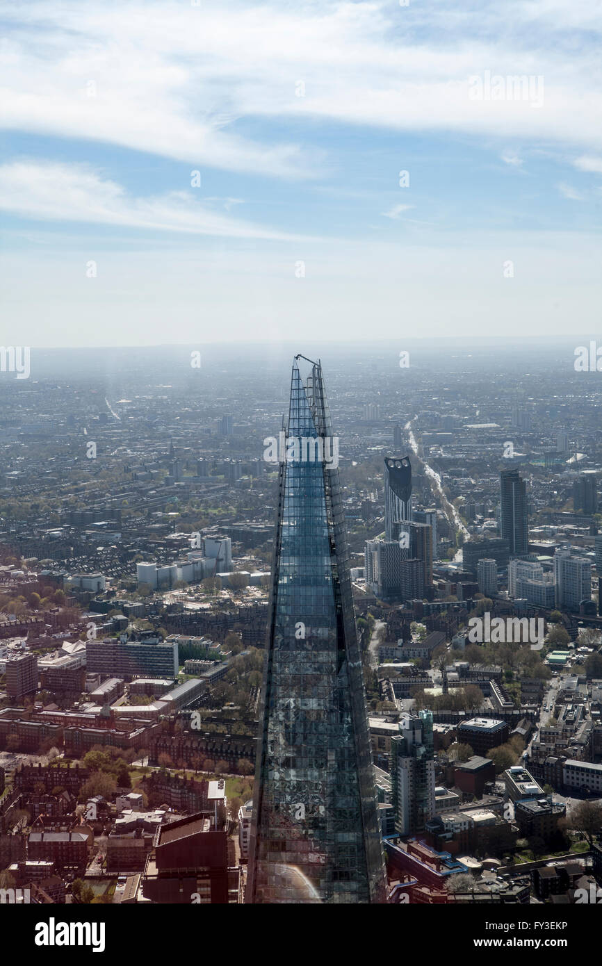 Aerial photograph of the Shard, London, United Kingdom Stock Photo