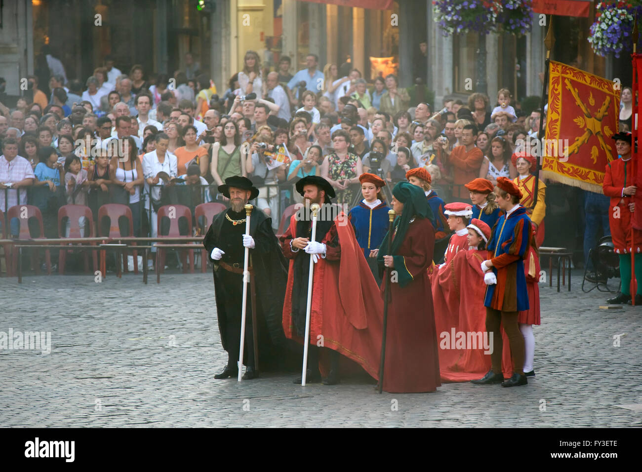 Procession during the Ommegang, Brussels, Belgium Stock Photo