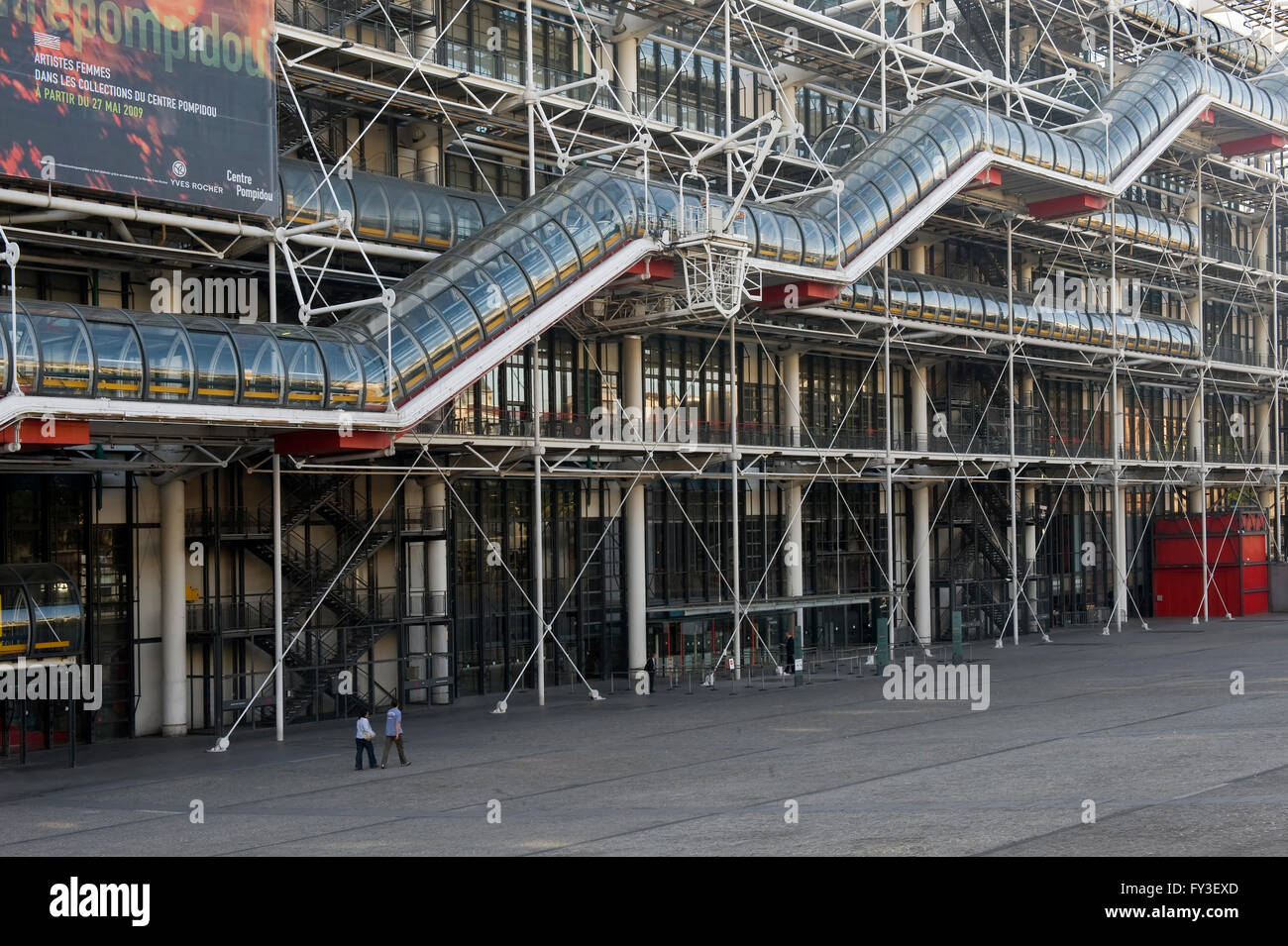 Pompidou Center or Centre Georges Pompidou also known as Beaubourg, Paris, France Stock Photo