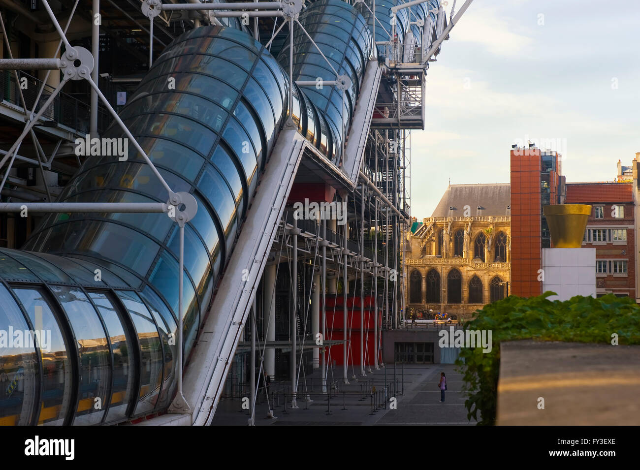 Pompidou Center or Centre Georges Pompidou also known as Beaubourg, Paris, France Stock Photo