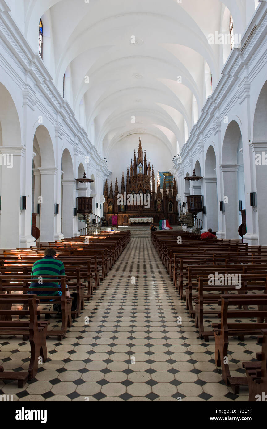 Church Parroquial Mayor or Santisima Trinidad, Interior, Trinidad, Sancti Spiritus Province, Cuba Stock Photo