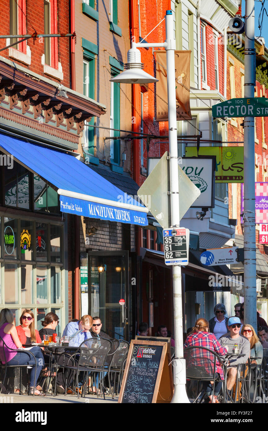 Main Street Manayunk, Philadelphia, Pennsylvania, USA Stock Photo Alamy