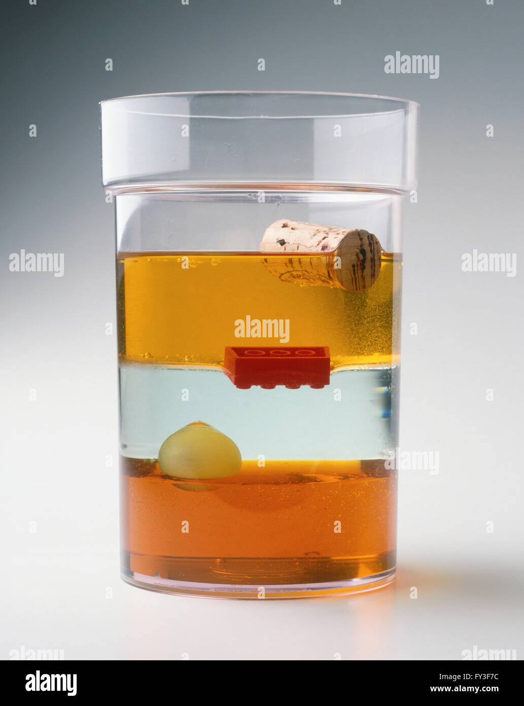 L'équipement pour une expérience scientifique d'huile et d'eau, y compris  l'huile de cuisine, d'une pipette, colorant alimentaire Photo Stock - Alamy
