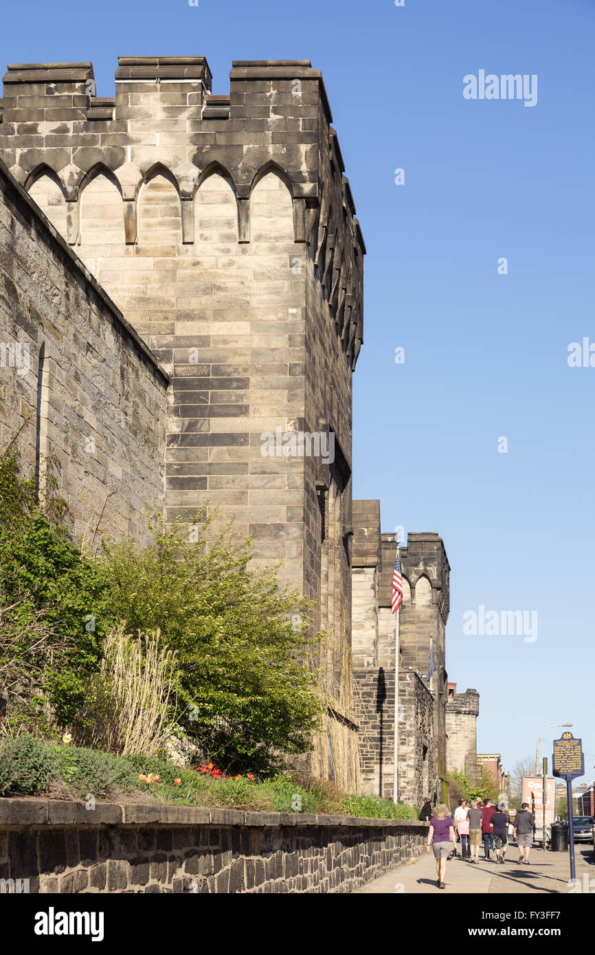 Outside Eastern State Penitentiary, Fairmount neighborhood, Philadelphia, Pennsylvania, USA. Stock Photo