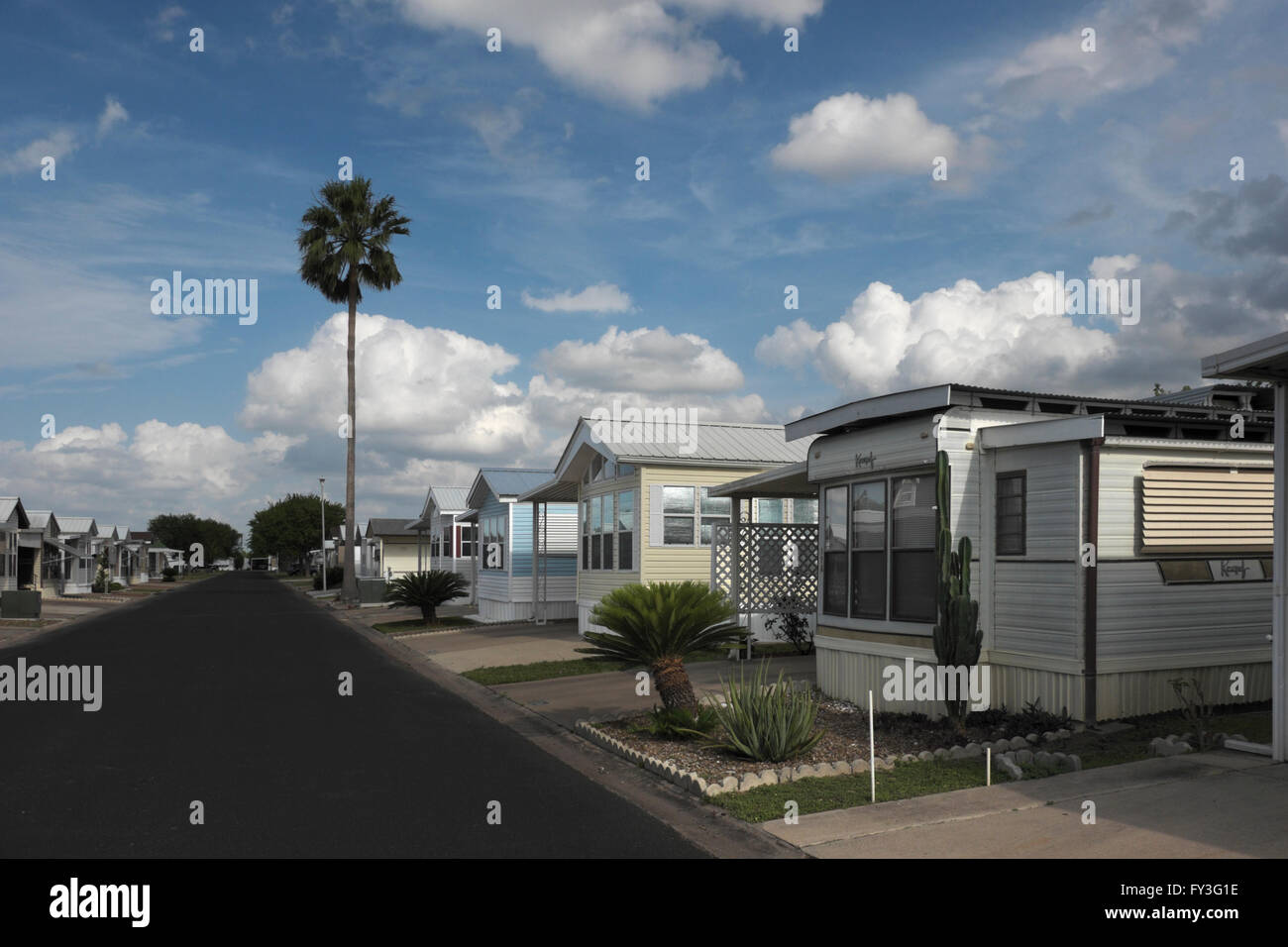 Travel trailers, fifth wheels, mobile homes and park models sit