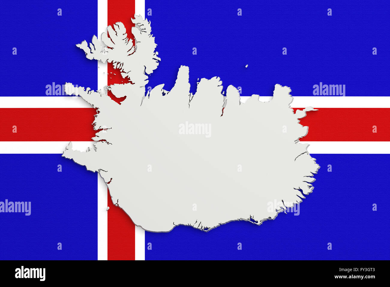 Iceland map 3d city hi-res stock photography and images - Alamy