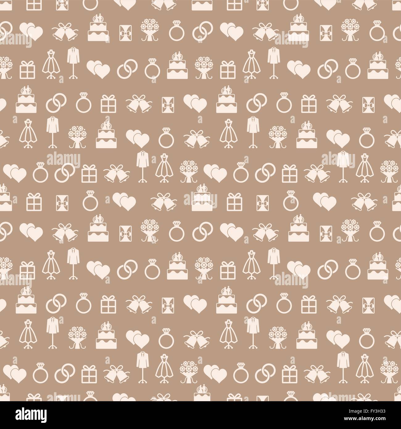 Wedding themed vector seamless pattern background 2 Stock Vector Image ...