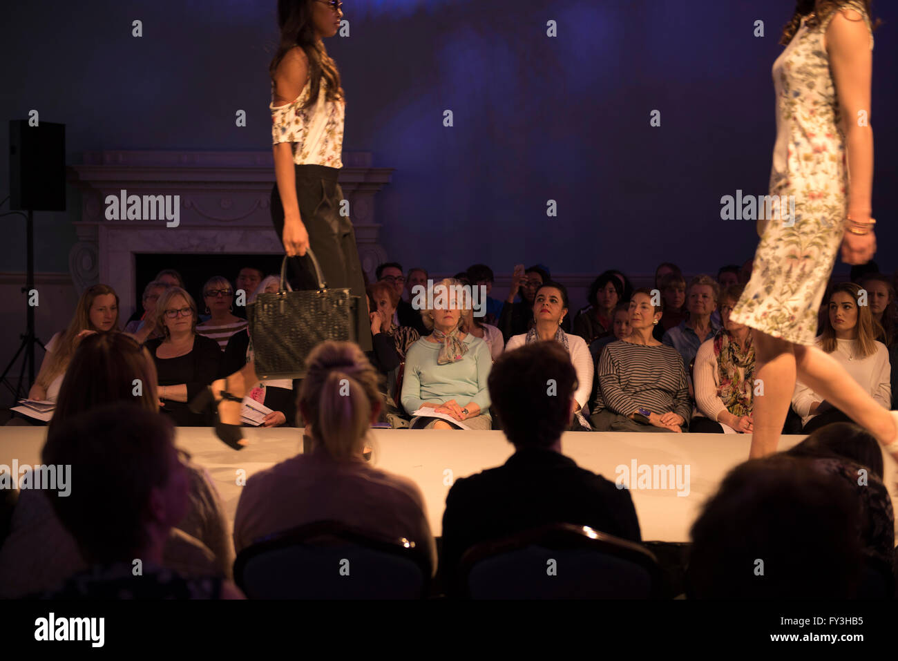 Alamy news Bath in Fashion 2016. Catwalk. Shops. Model. Spring Summer 2016 collections.Beauty. Events. People watching. Trends Stock Photo